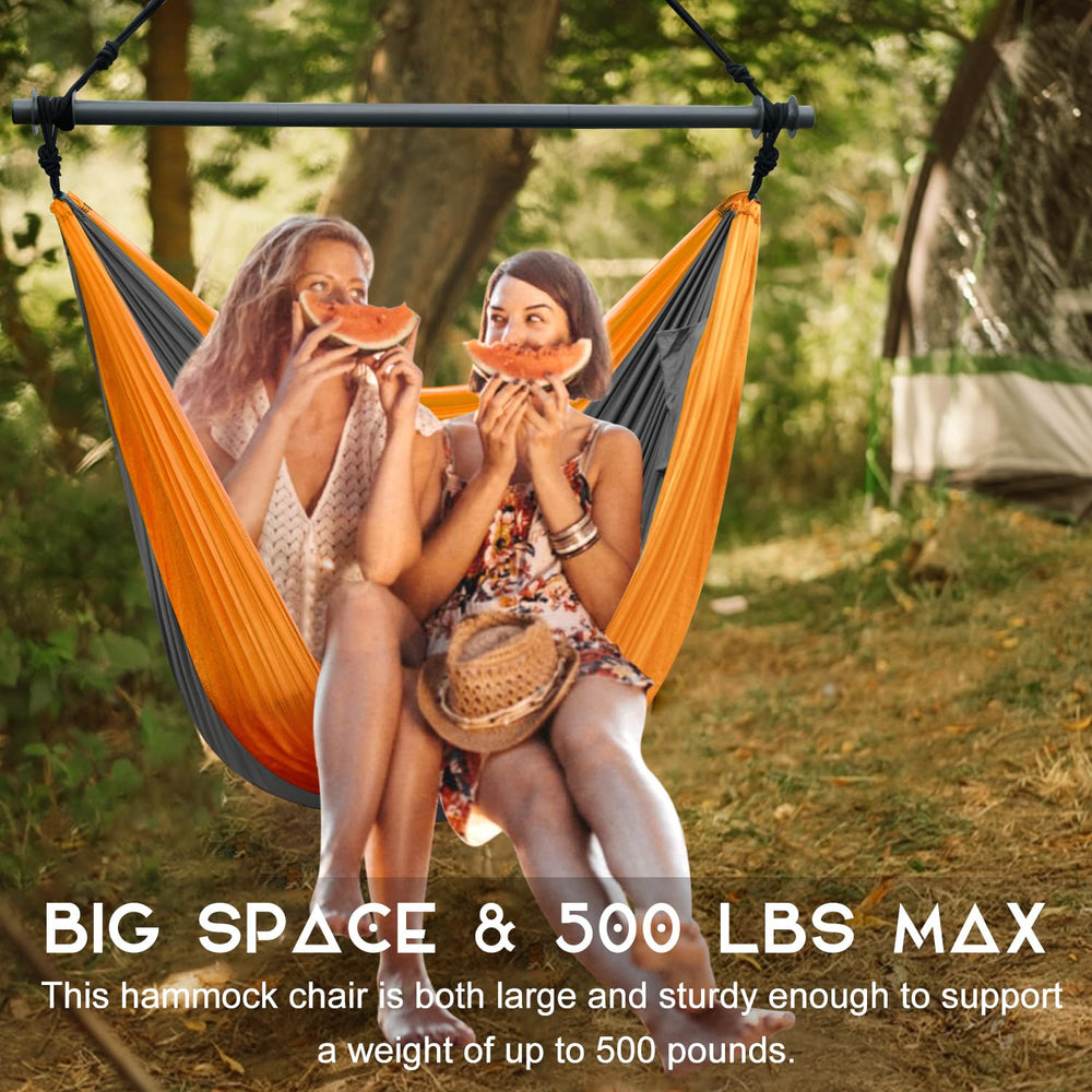 Konosnd Hammock Chair Swing showing side pocket for accessories