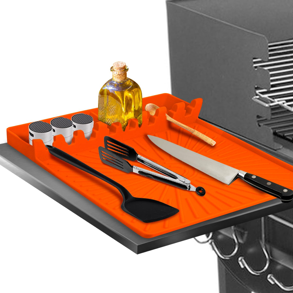 Koolstuffs Large Silicone Grill Mat 16x11.6 inches in orange