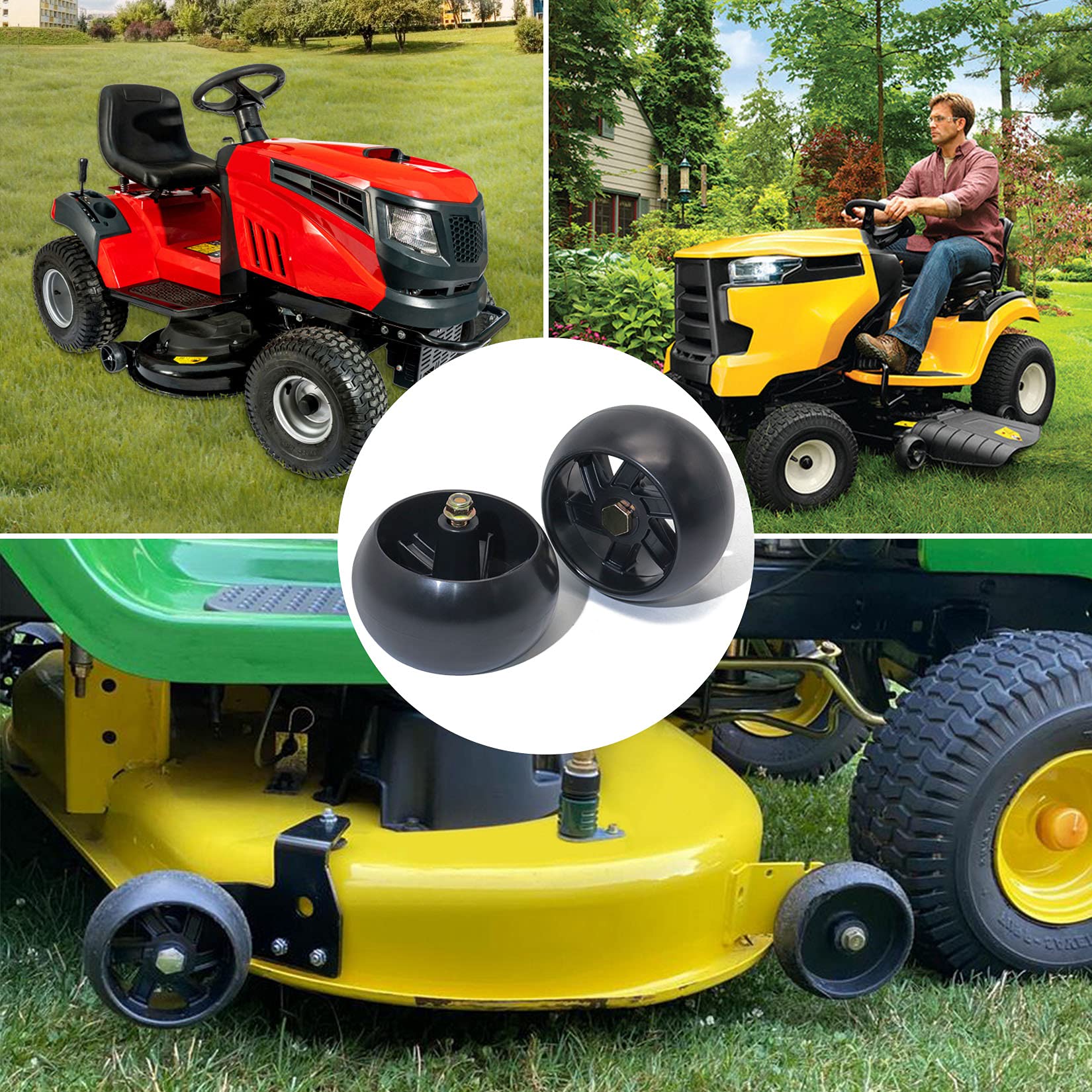 KOOTANS 5 inch mower deck wheel with centre hole