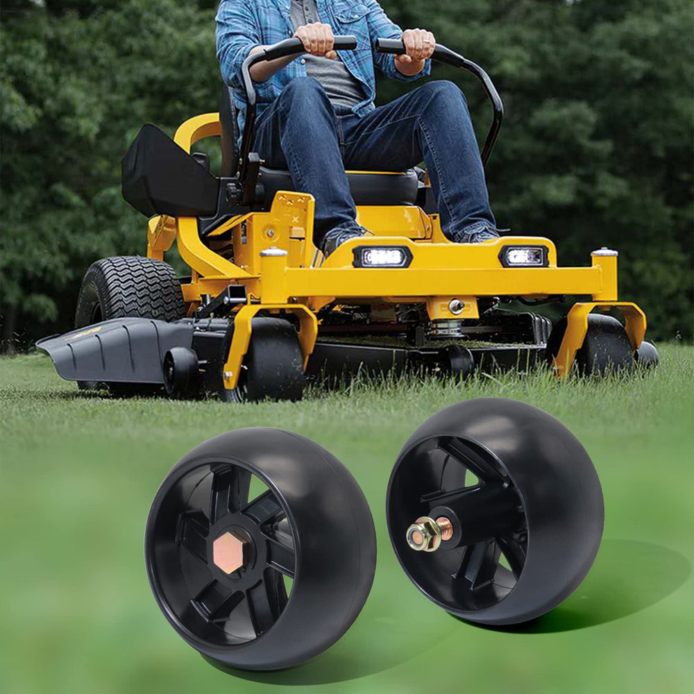 KOOTANS mower deck wheels on uneven terrain demonstrating stability