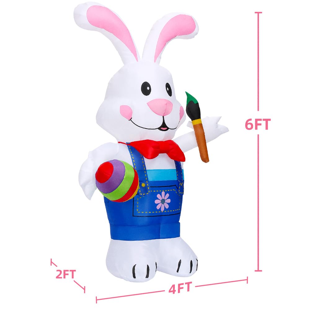KOOY inflatable bunny in night view with glowing lights