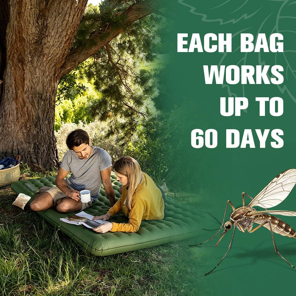 Kopplvn Mosquito Repellent Pouch hanging in a garden