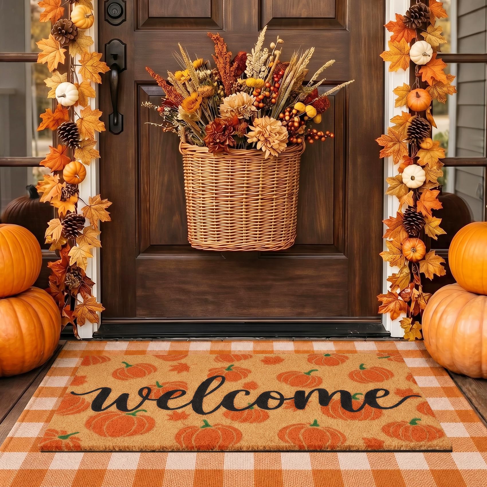 Korlon Tec Fall Door Mat in an outdoor setting