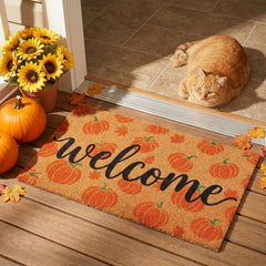 Korlon Tec Fall Door Mat placed at a front porch entrance