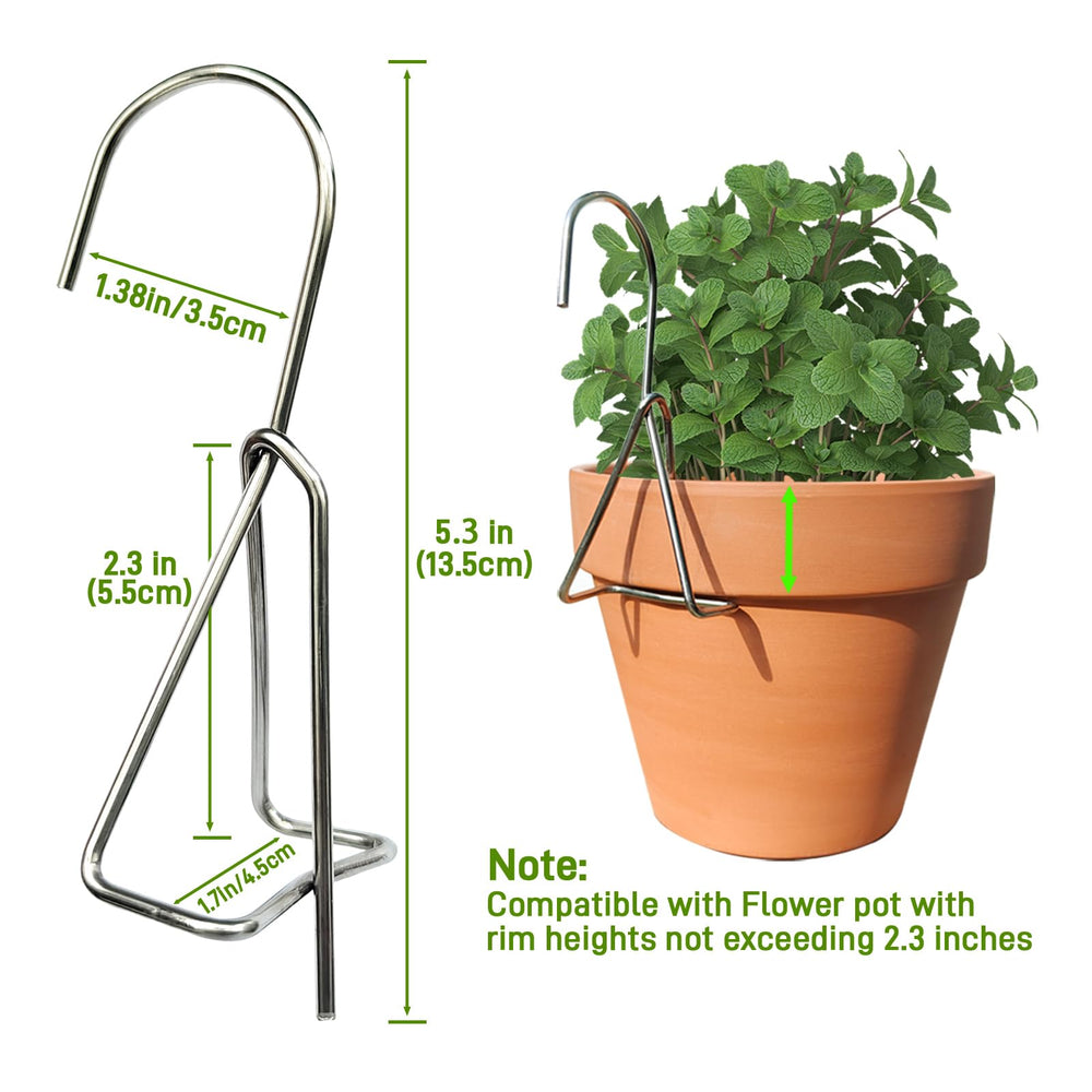 KOROI pot hangers in a garden setting with vibrant flowers