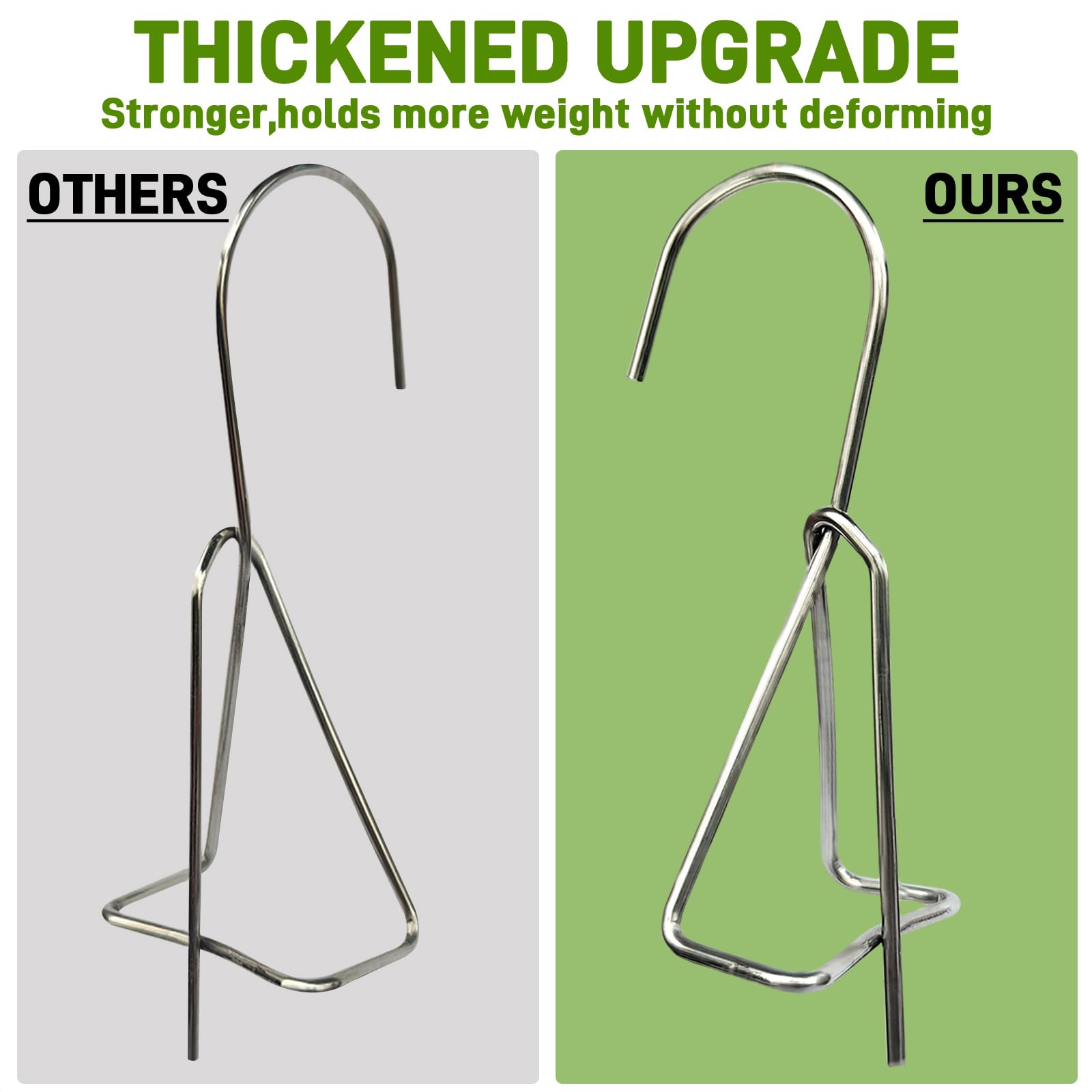 KOROI stainless steel pot hanger hook side view