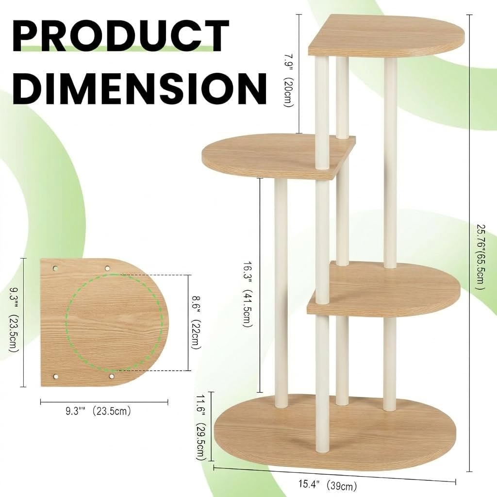 Korrie Home Plant Stand side view with potted plants