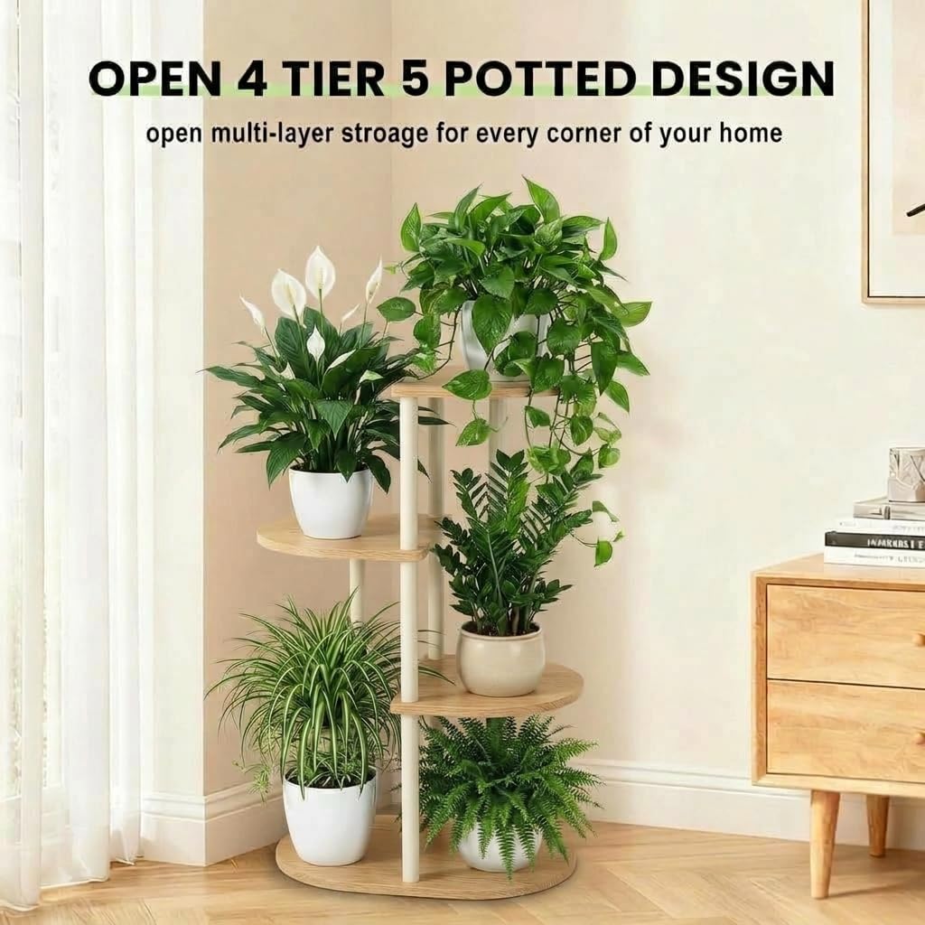 Korrie Home Plant Stand with decorative items