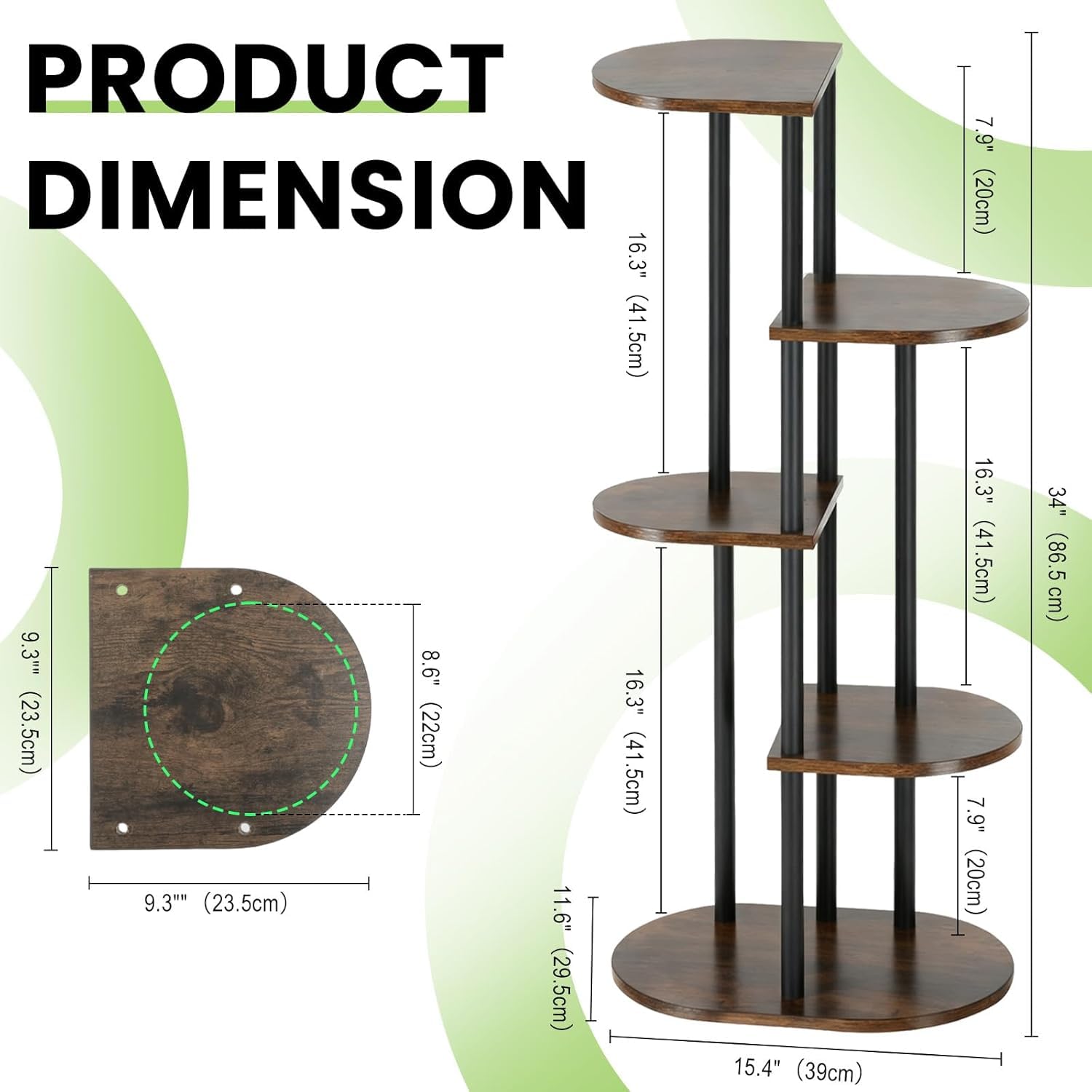 Korrie Home plant stand with potted plants displayed
