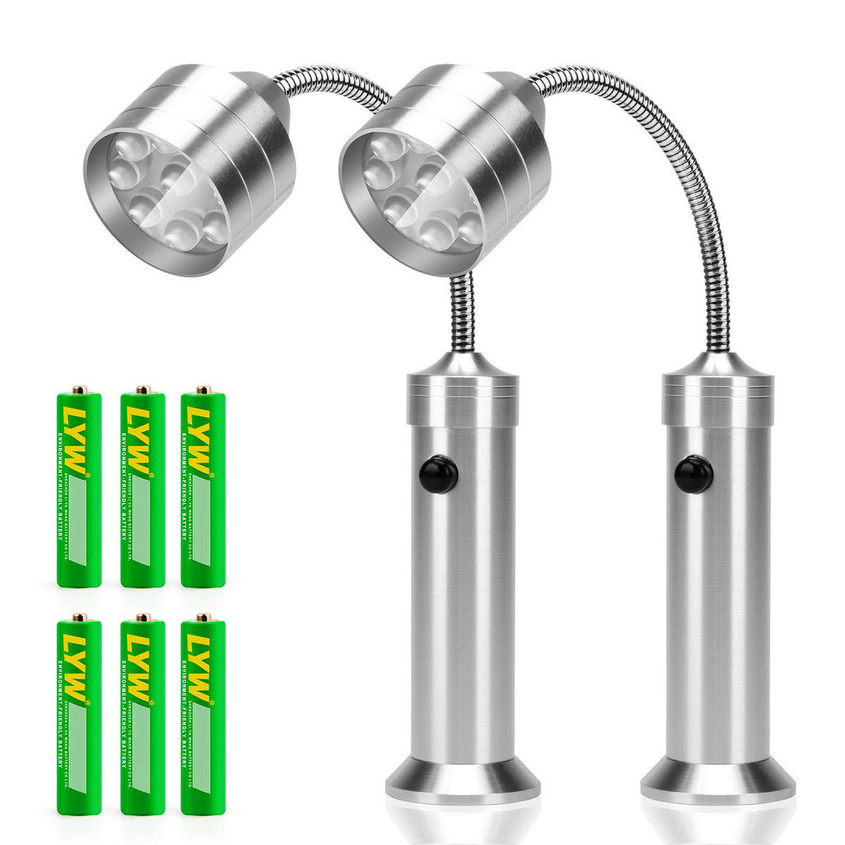 KOSIN BBQ Grill Light showing magnetic base and flexible gooseneck