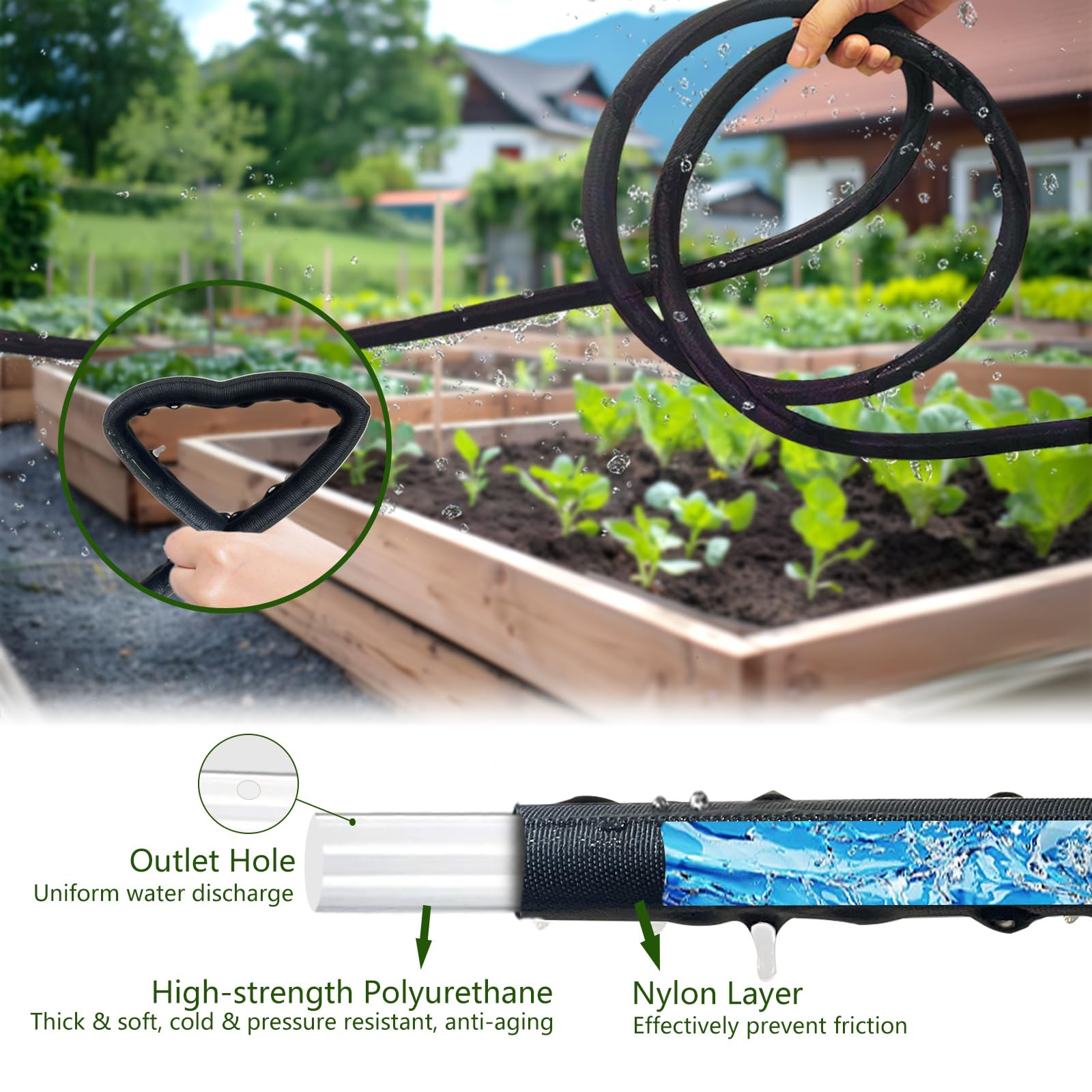 koulate Soaker Hose 100FT packaging details