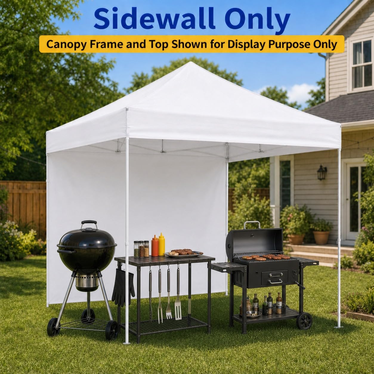 KPROE 10 x 10 canopy sidewall waterproof fabric close-up