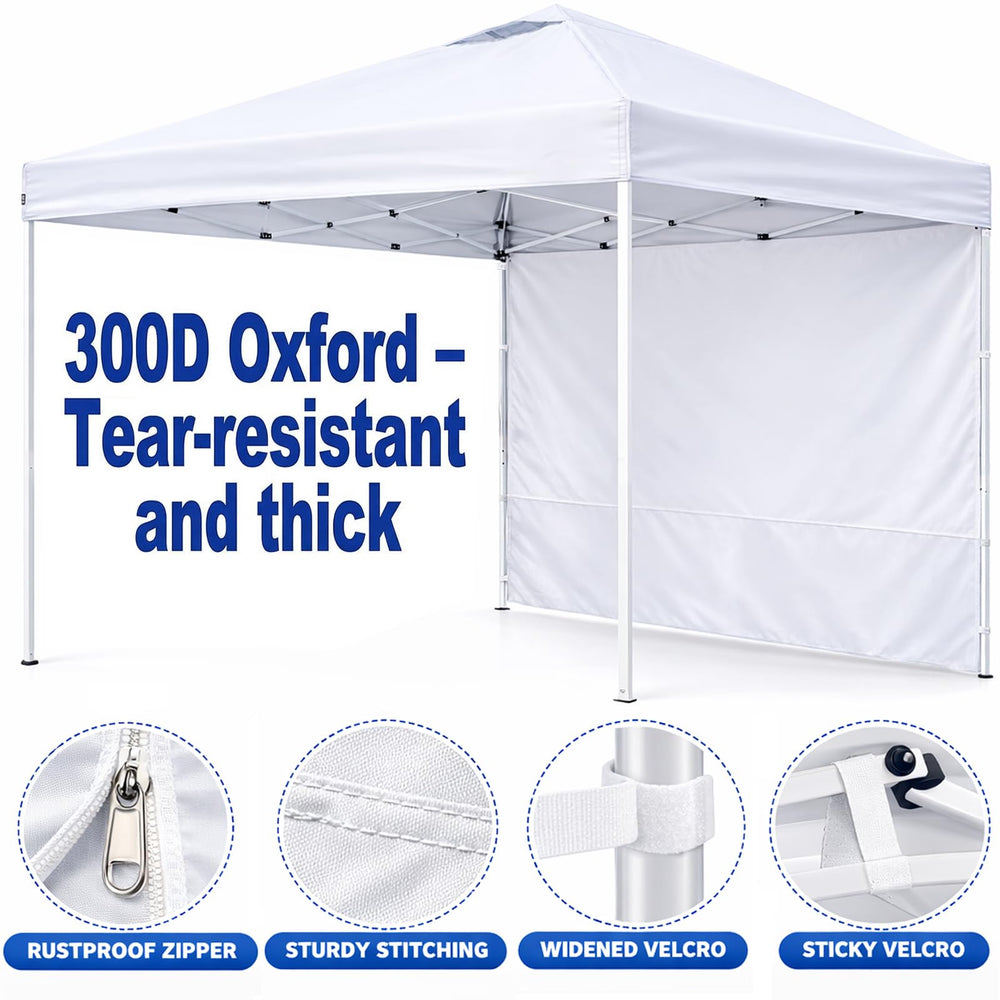 KPROE 10 x 10 sidewall panel outdoor setup