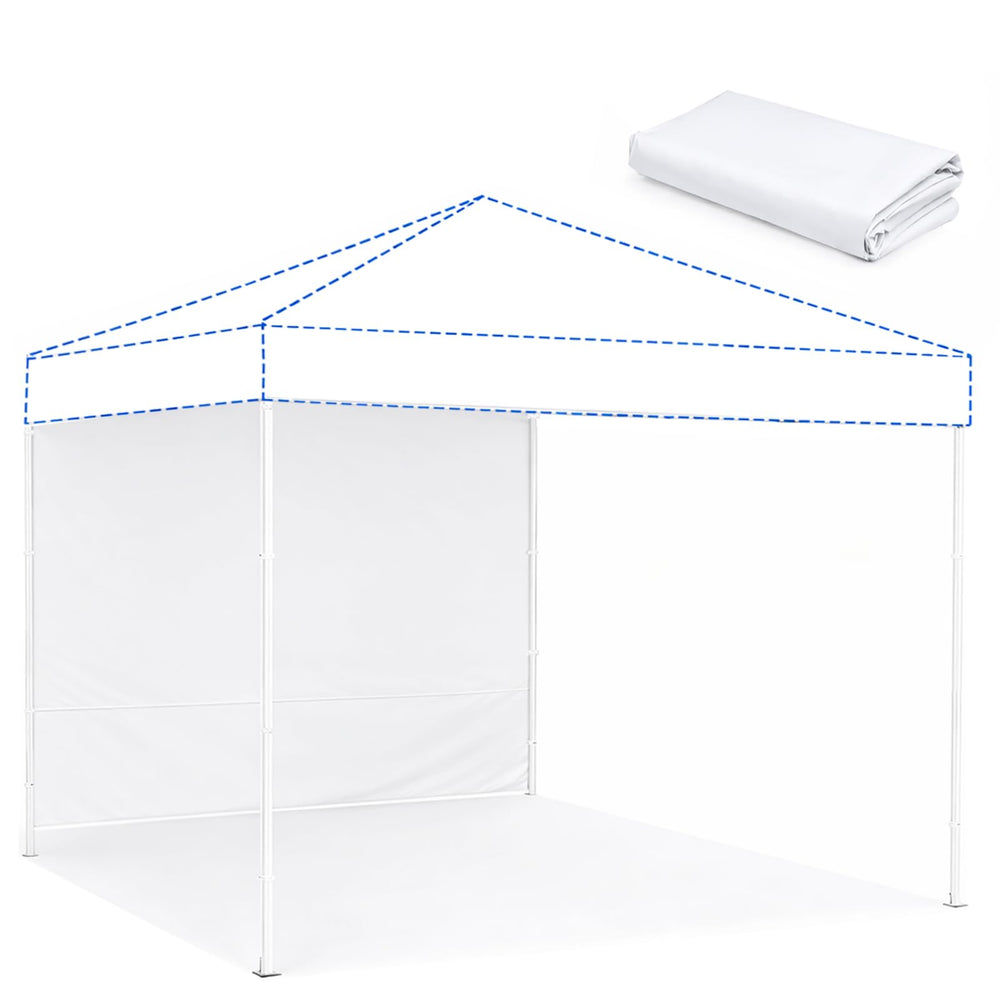 KPROE 10 x 10 white canopy sidewall panel front view