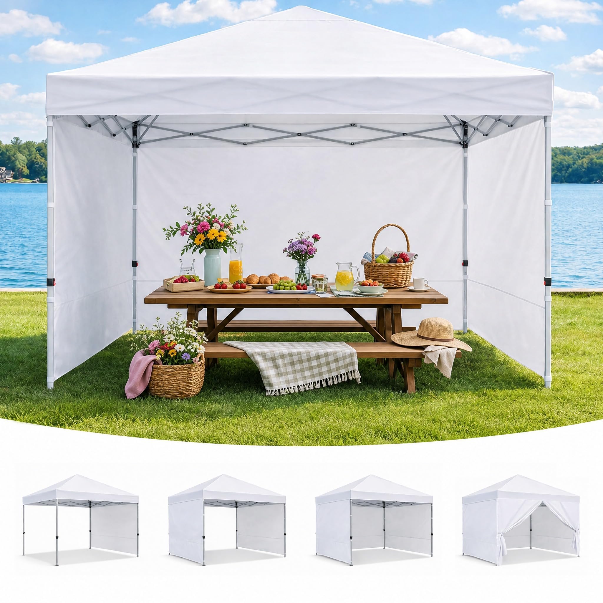 KPROE 10x10 Canopy Sidewalls in use at a market