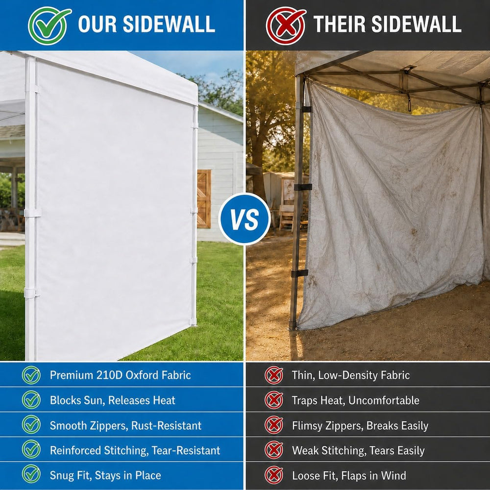 KPROE canopy sidewall in rainy weather