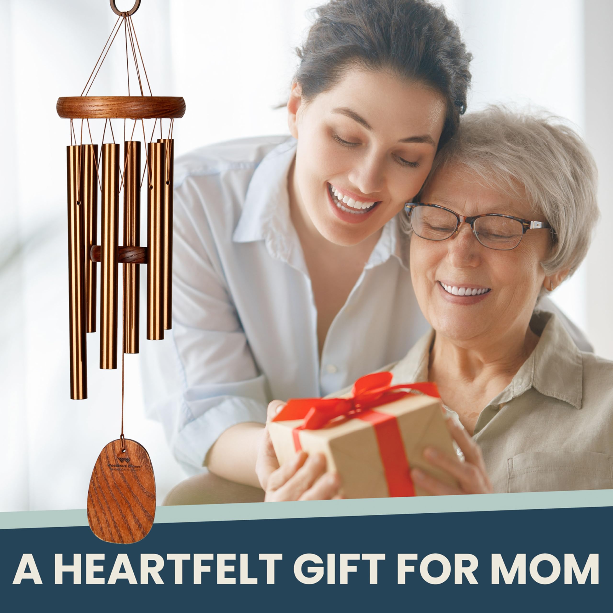 Kraft gift box packaging of Woodstock Amazing Grace Wind Chime