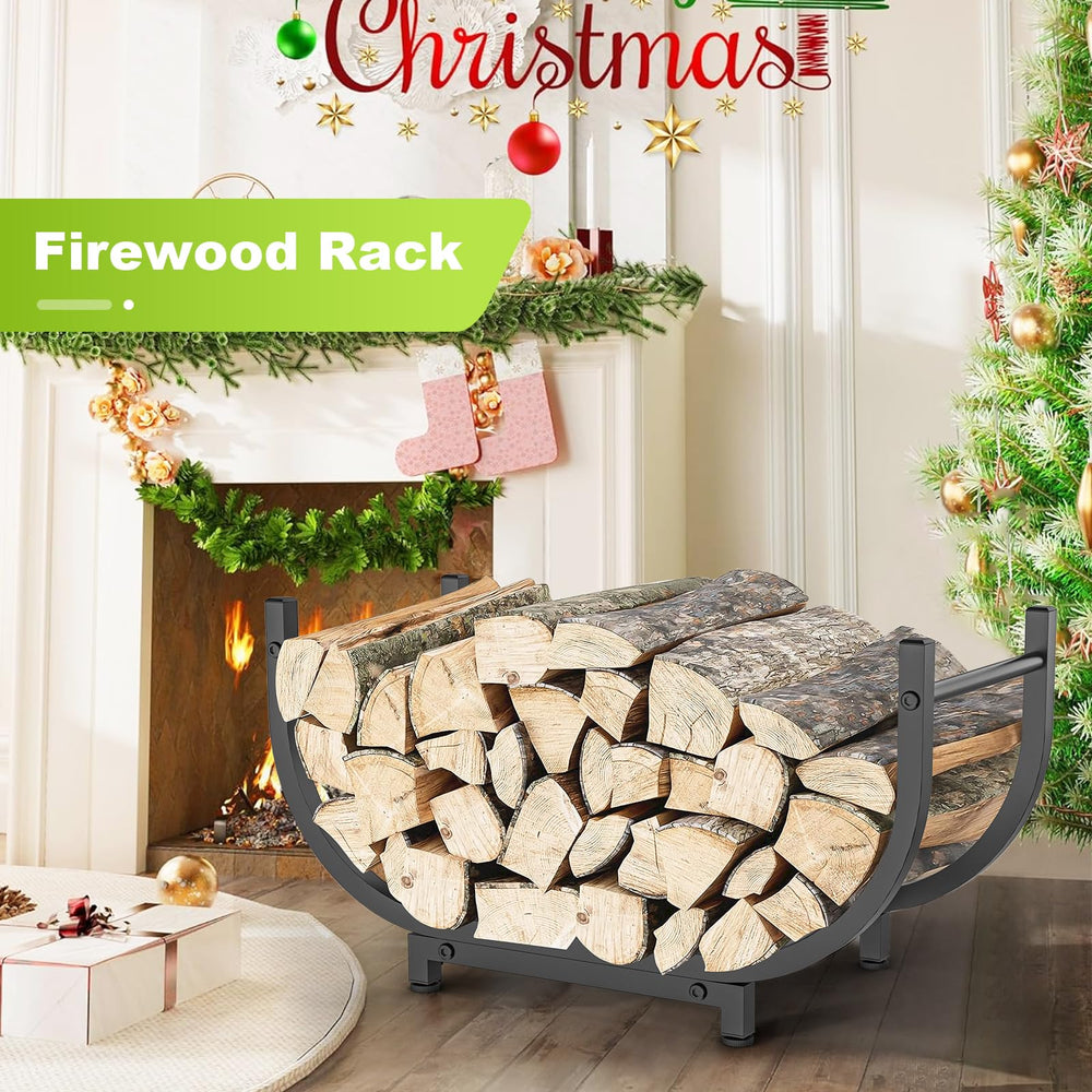KRZKRZ Firewood Rack side view showcasing its sturdy construction