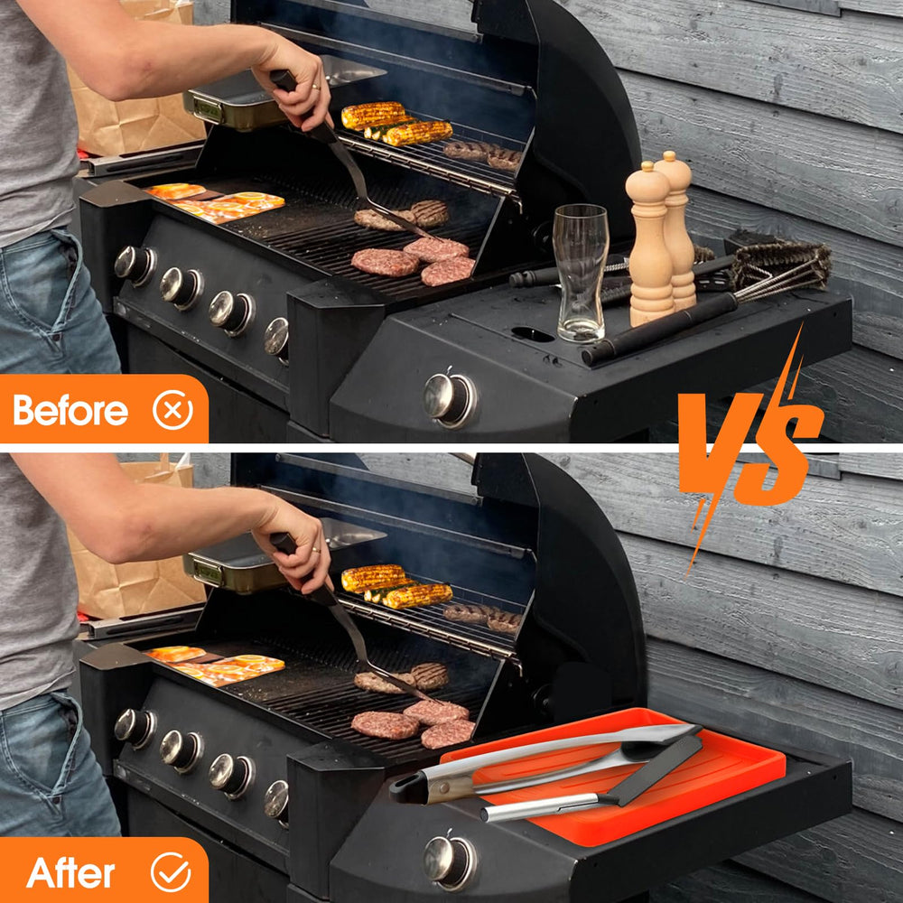 KTUOPEE Griddle Cleaning tools laid out on countertop