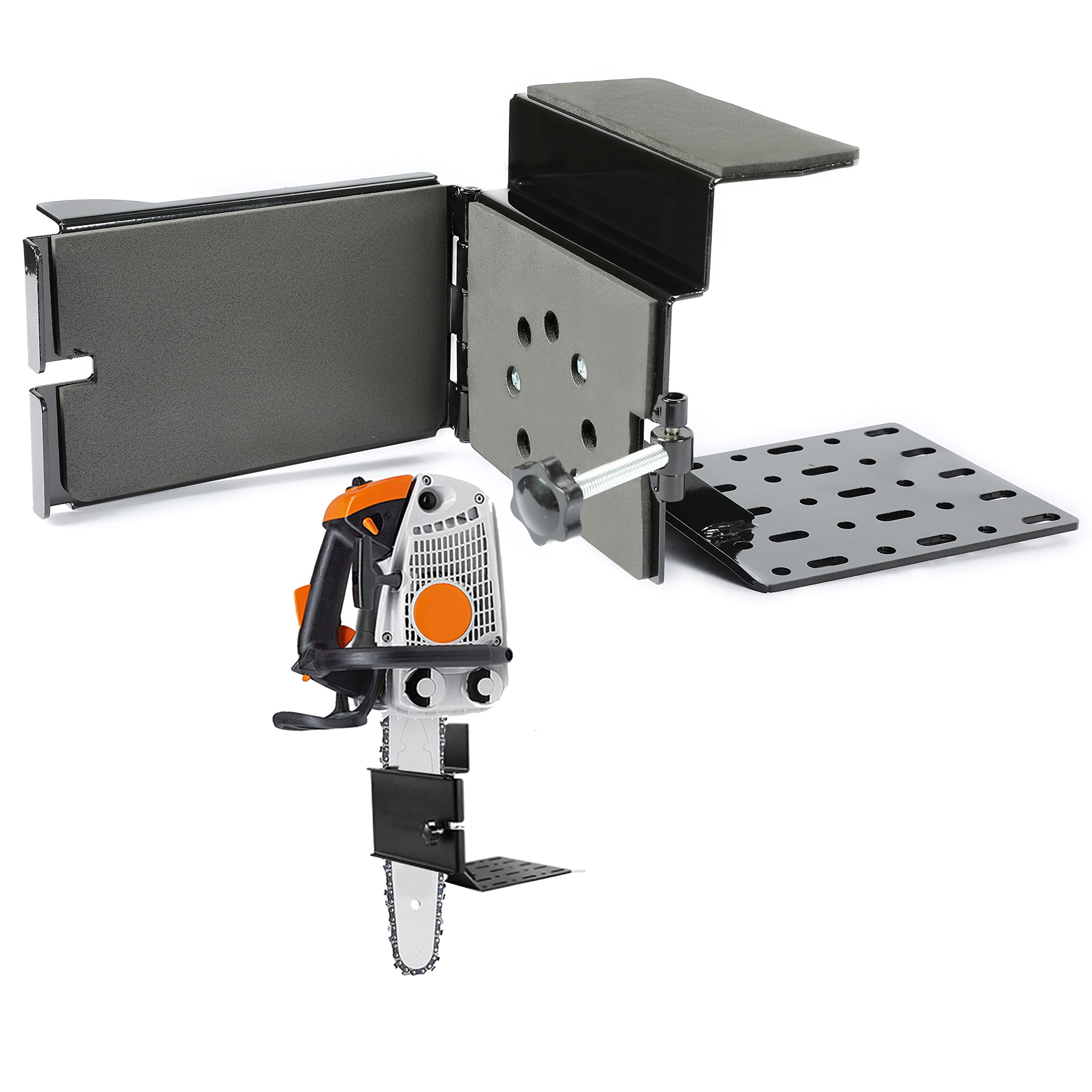 KUAFU Universal Chainsaw Bracket for ATV with black finish