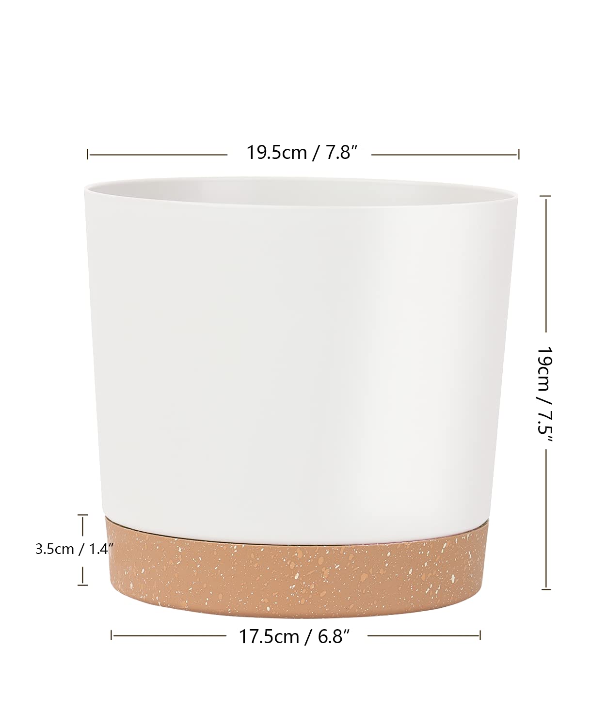 kubvici 8 inch indoor plant pot on a windowsill