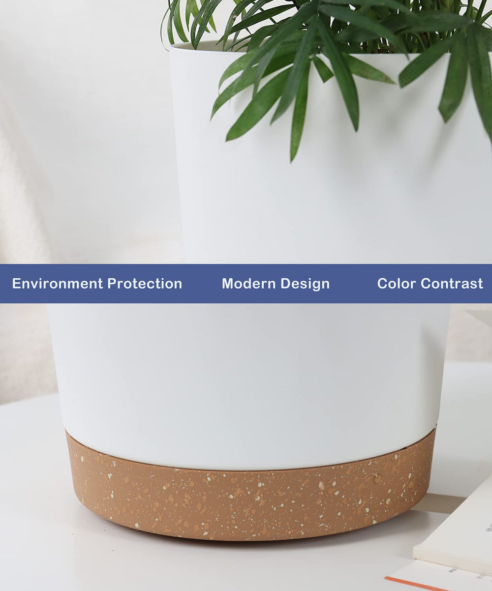 kubvici 8 inch indoor plant pot set of 3