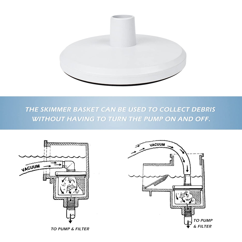kufudigital skimmer vacuum plate in use in a pool