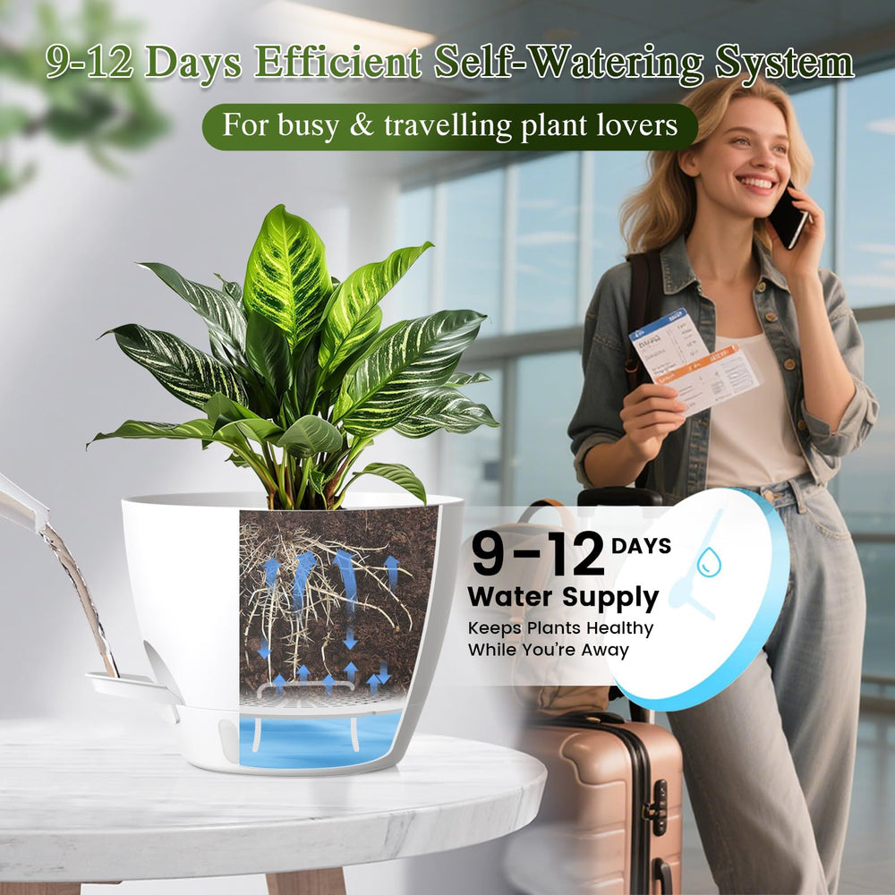 KUGAZ large planter with indoor plants displayed