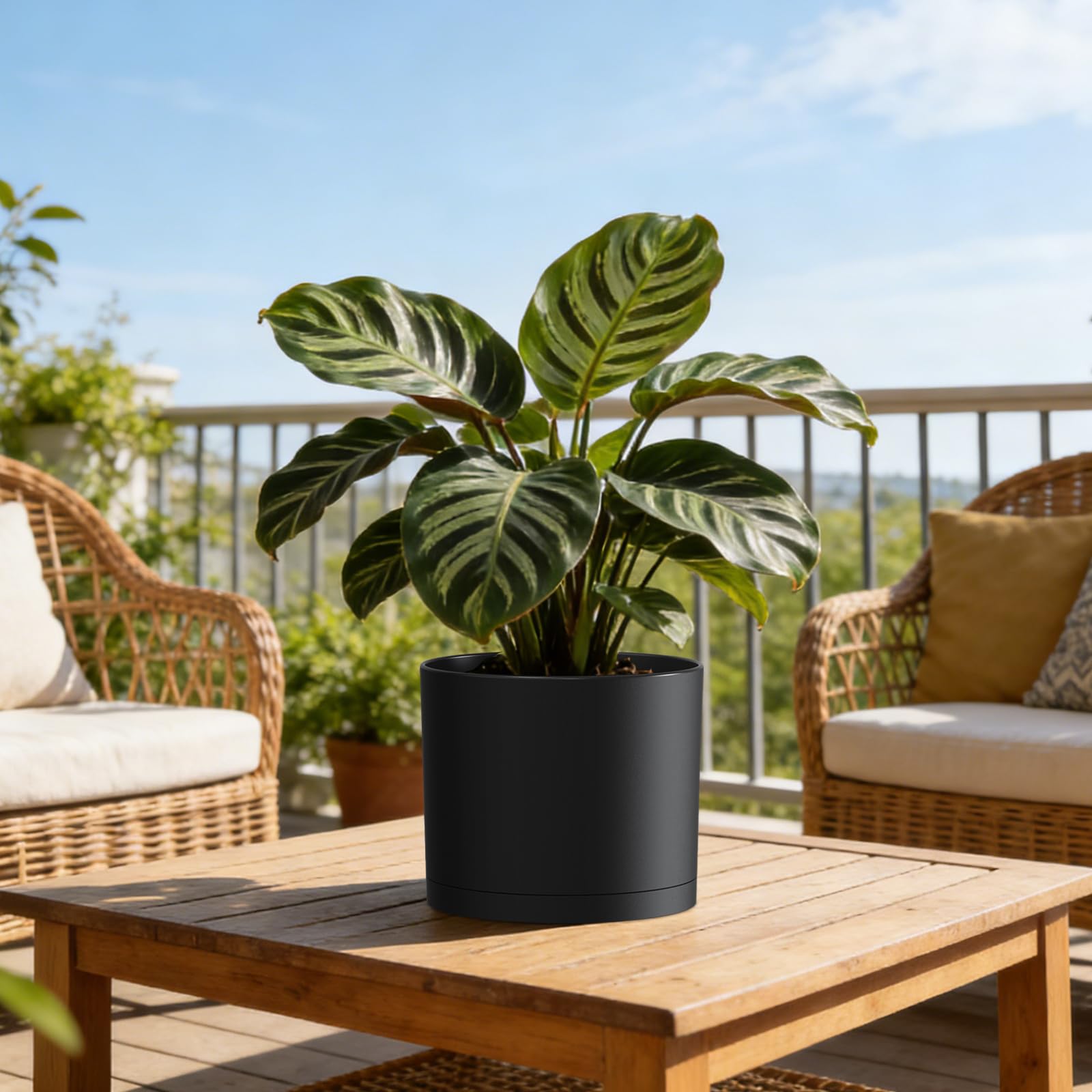 KUGAZ plant pots with plants arranged in a home decor