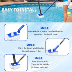 Kulahlik Pool Brush attached to standard pool vacuum hose