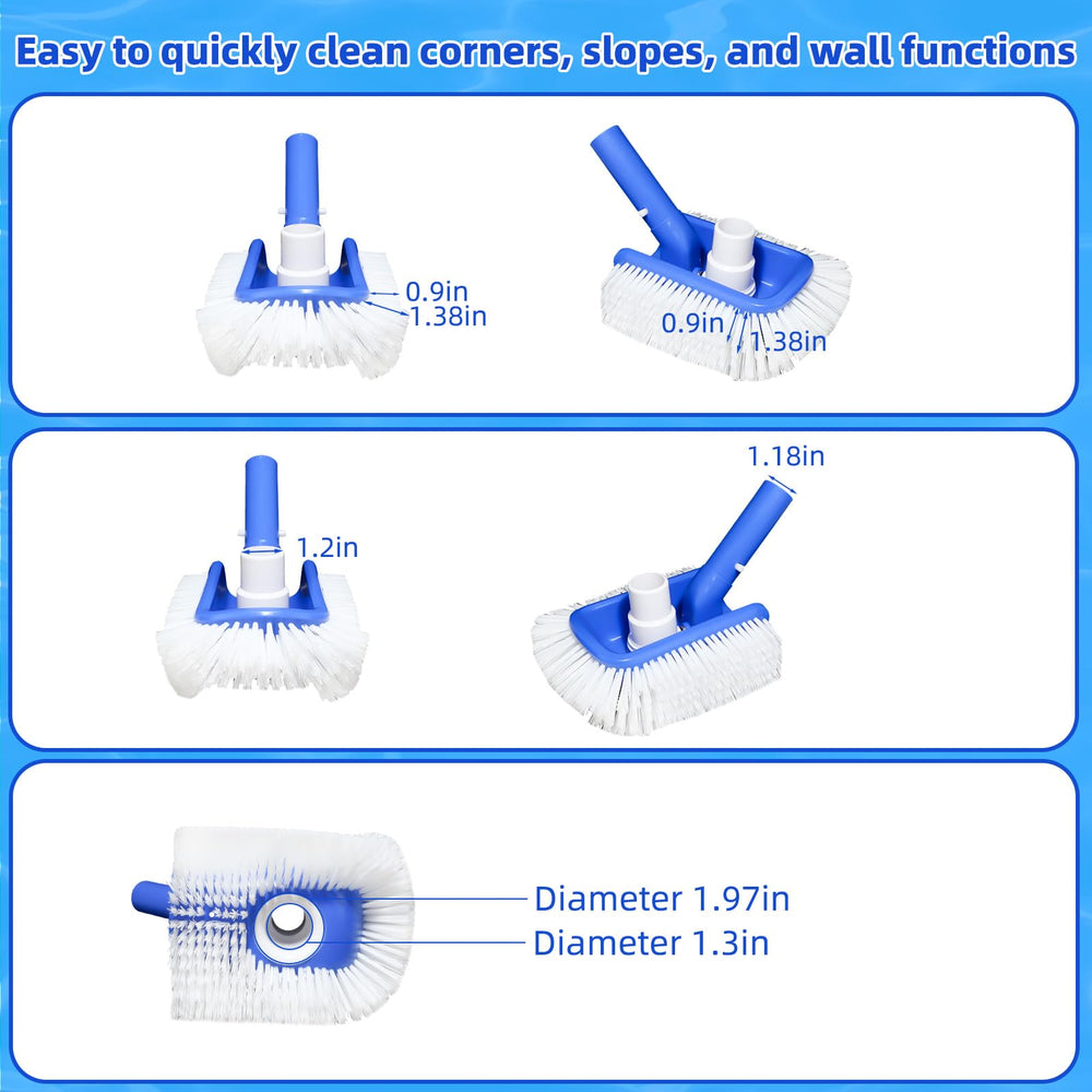 Kulahlik Pool Brush demonstrating quad-sided scrubbing action