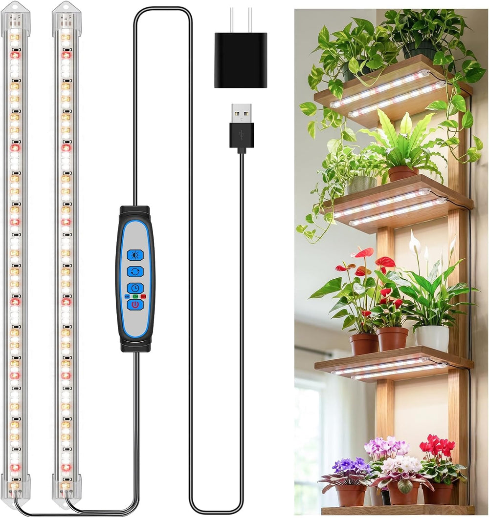 Kullsinss 16in Grow Light Strip front view with LED lights