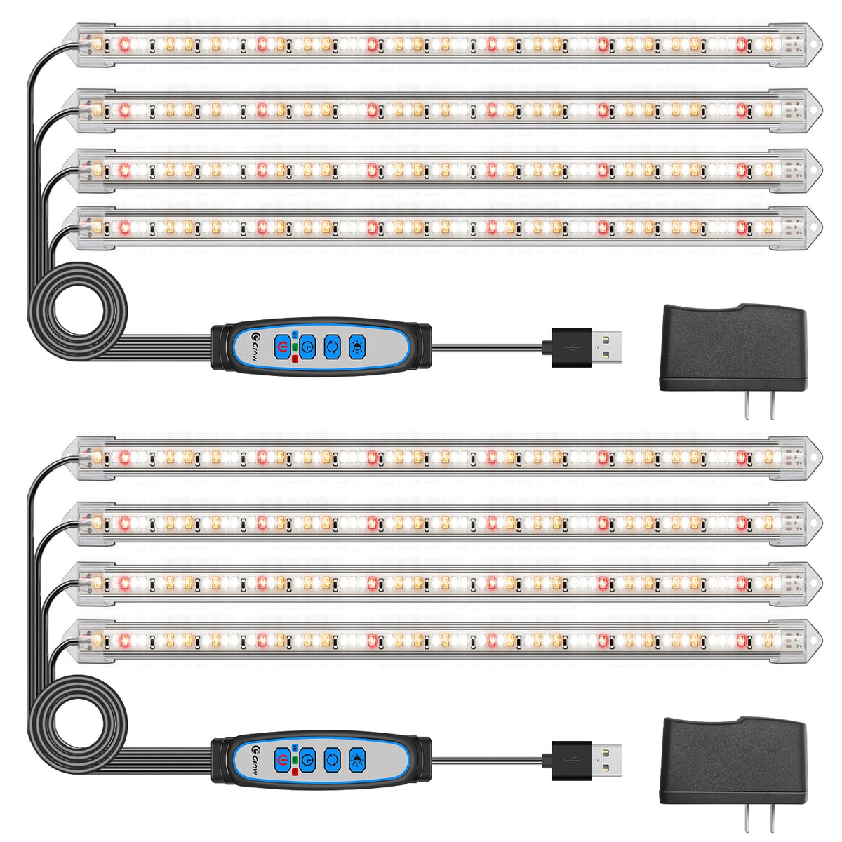 Kullsinss 16in Grow Light Strips front view with four bars