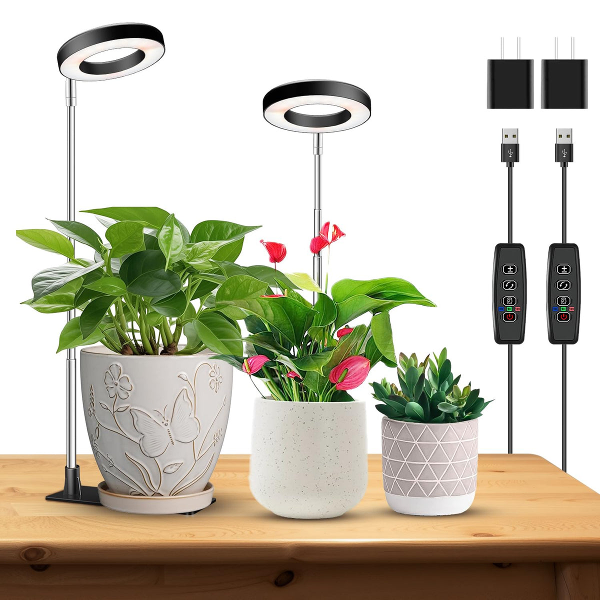 Kullsinss 3.5in Halo Plant Light front view with detachable base