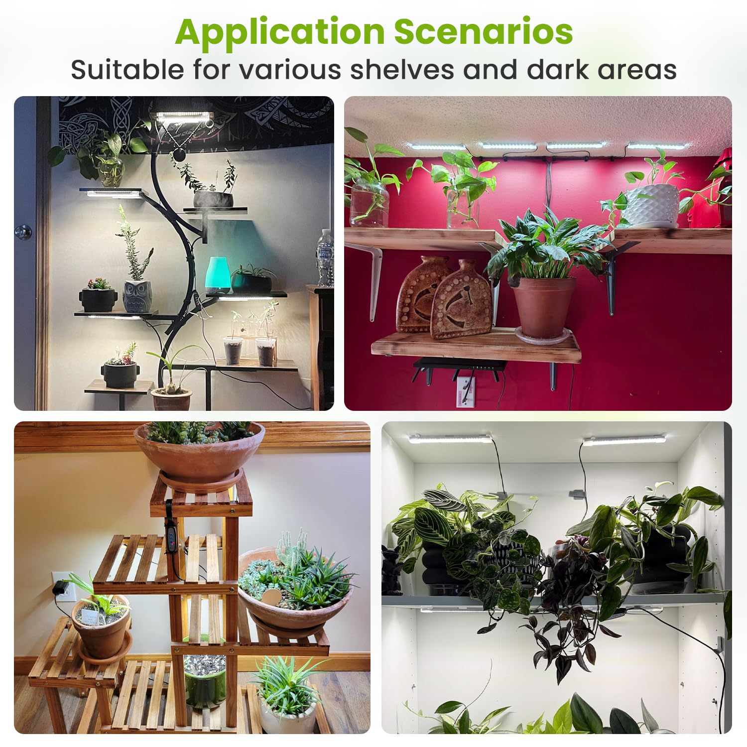 Kullsinss 8in grow light strip in use with indoor plants