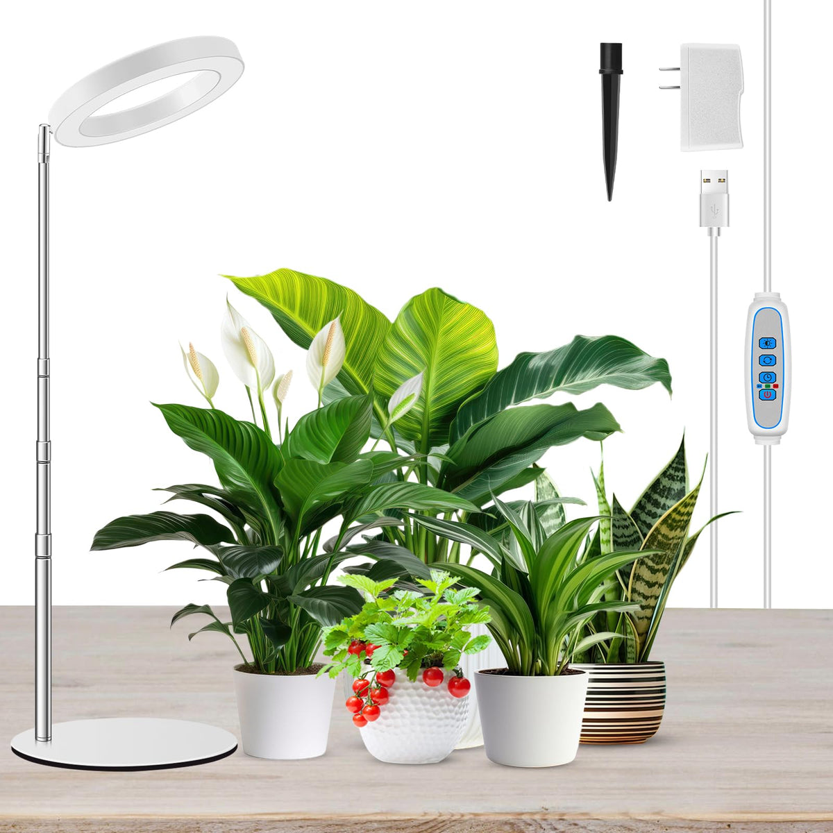 Kullsinss Grow Light for Indoor Plants, full view with white design