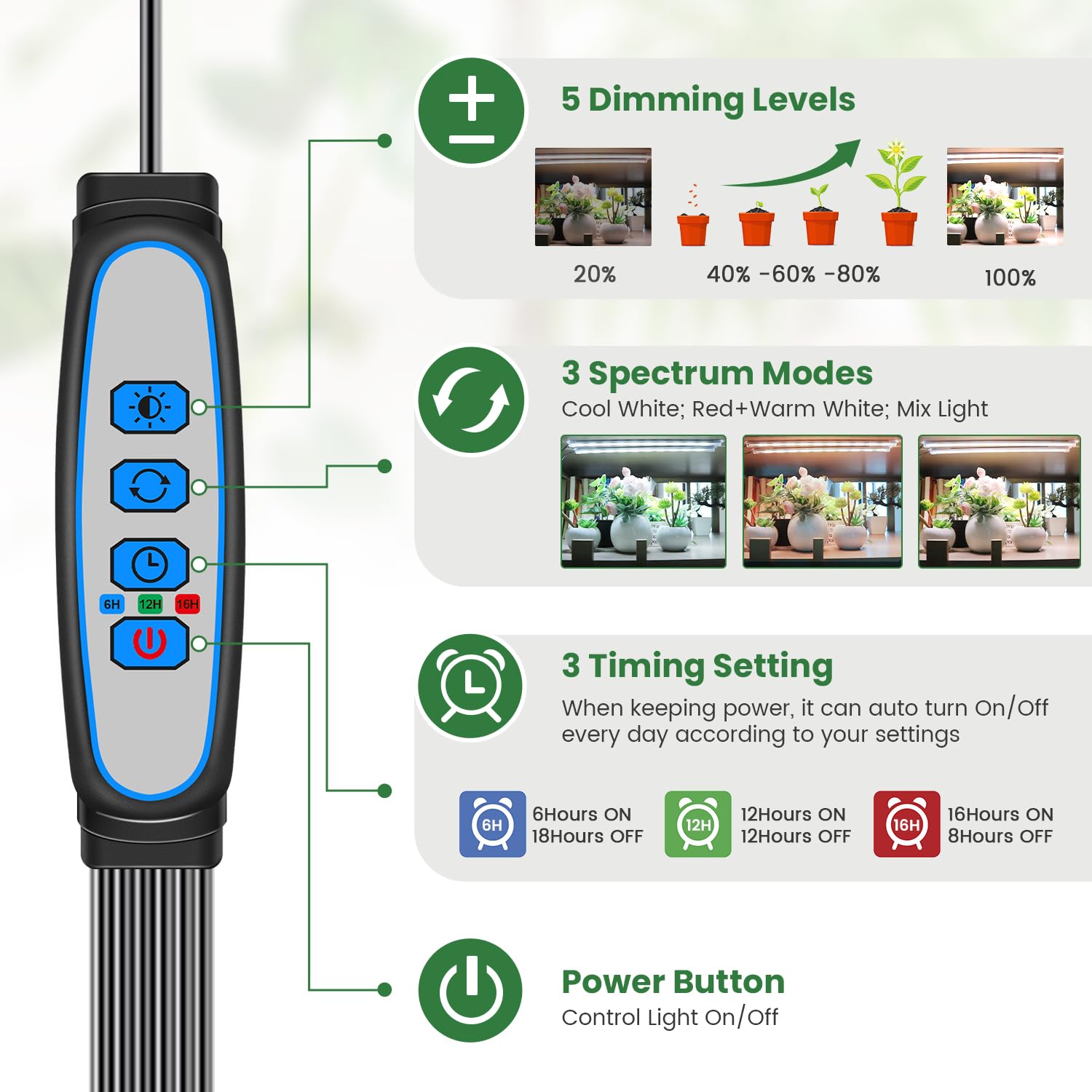 Kullsinss grow light installed on a plant stand