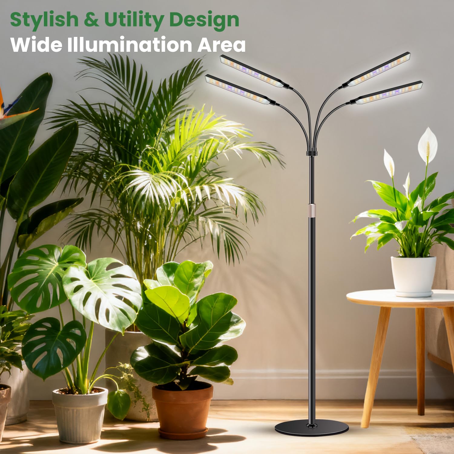 Kullsinss grow light installed with plants underneath for optimal growth