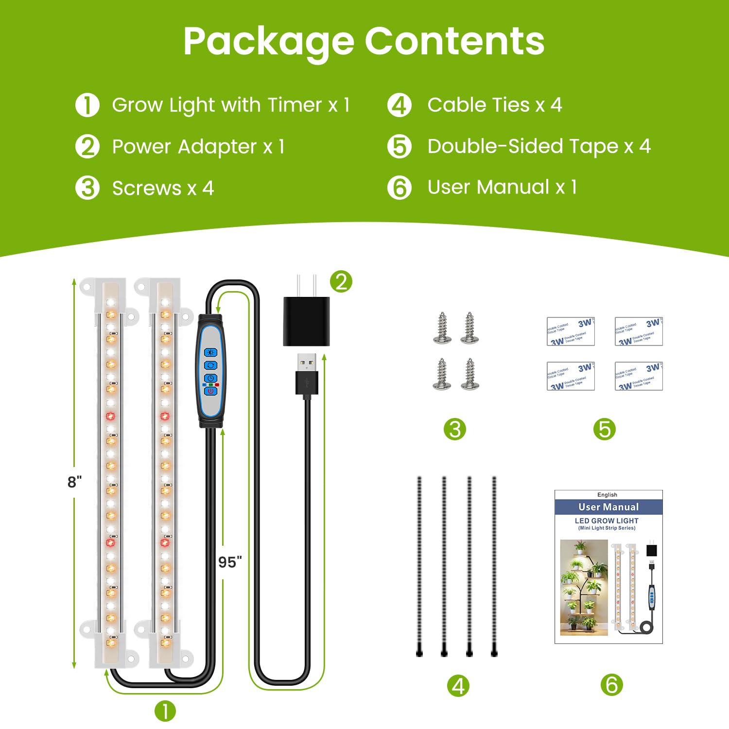 Kullsinss grow light strip features and specifications