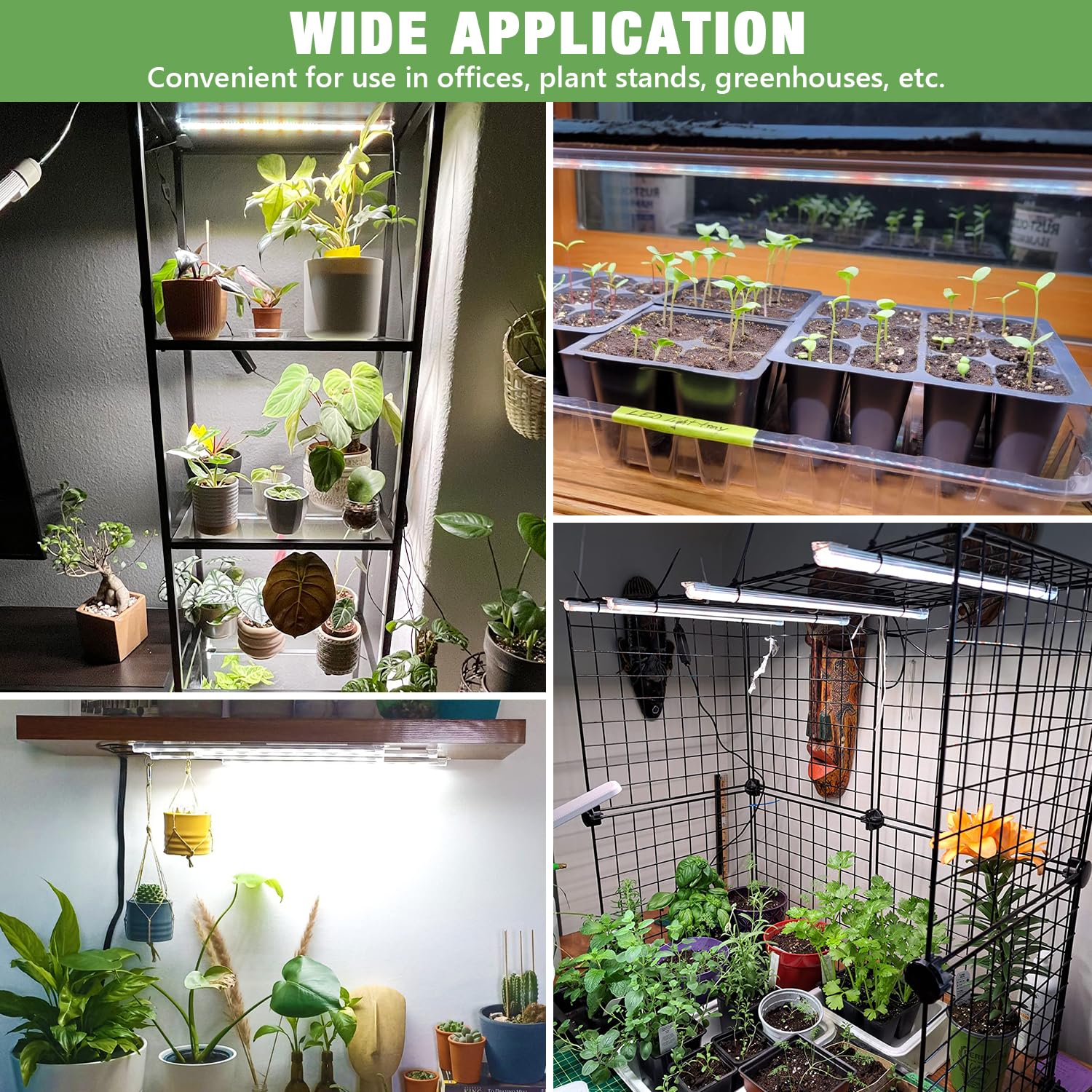 Kullsinss Grow Light Strips illuminating indoor plants