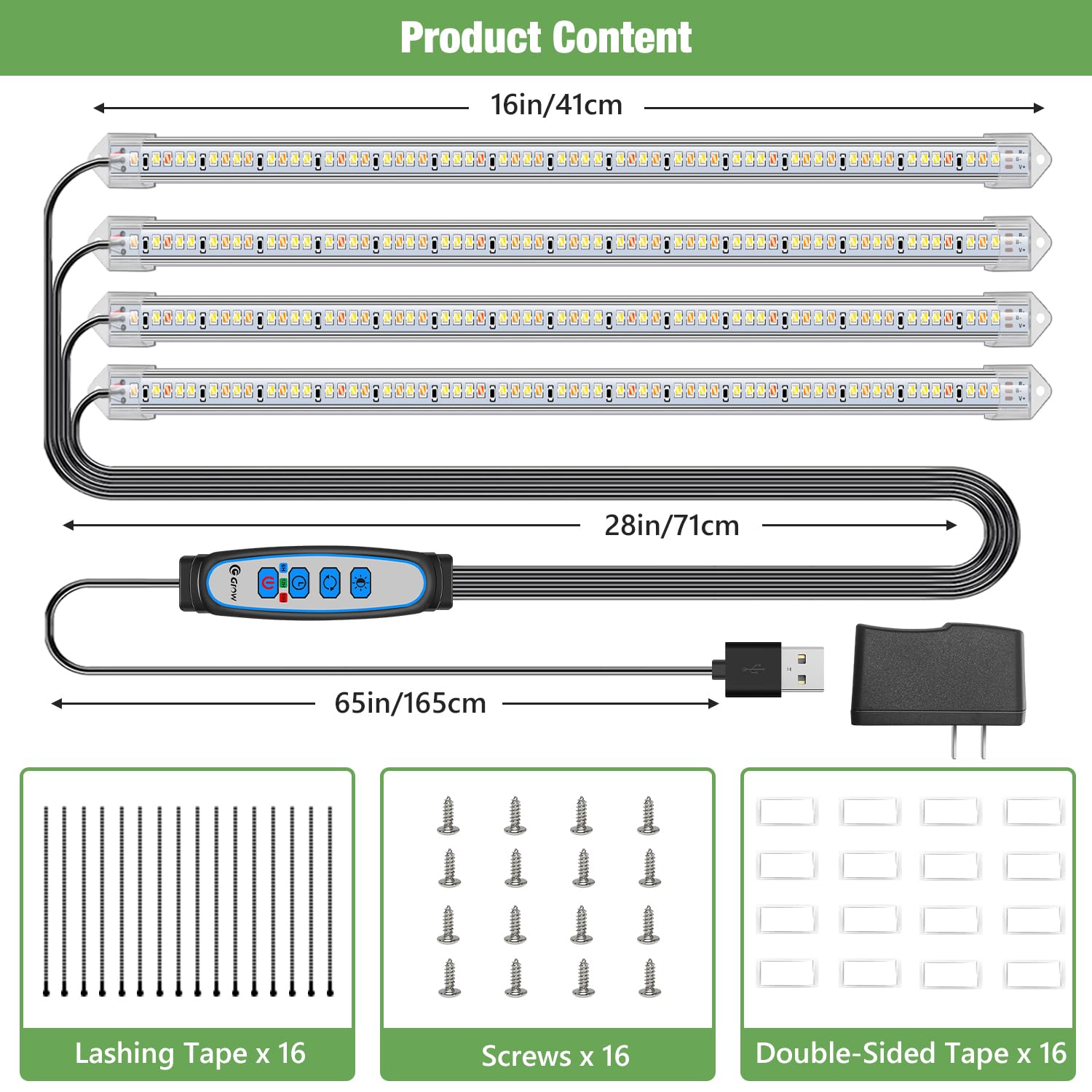 Kullsinss Grow Light Strips packaging with product details