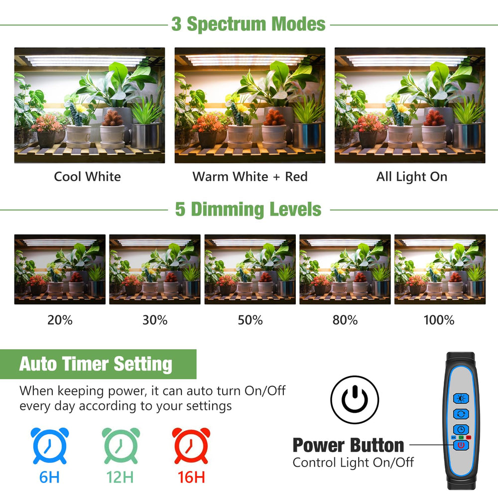Kullsinss Grow Light Strips with adjustable timer settings