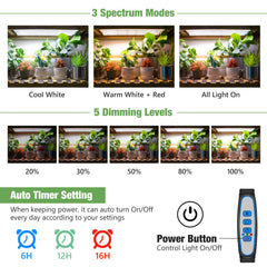 Kullsinss Grow Light Strips with adjustable timer settings