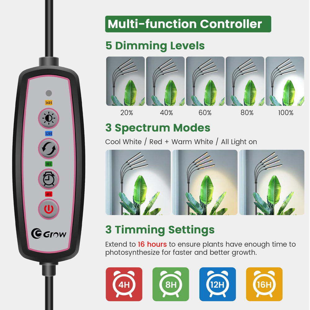 Kullsinss grow light with all components including adapter and metal base