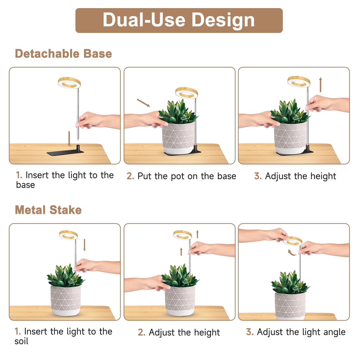 Kullsinss Halo Plant Light showcasing its elegant design