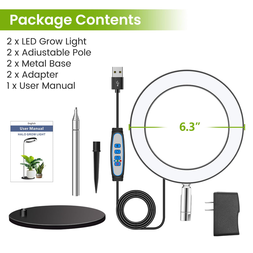 Kullsinss plant light packaging with components displayed