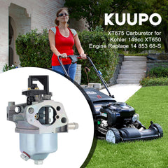Kuupo XT675 Carburetor side view showcasing fuel inlet