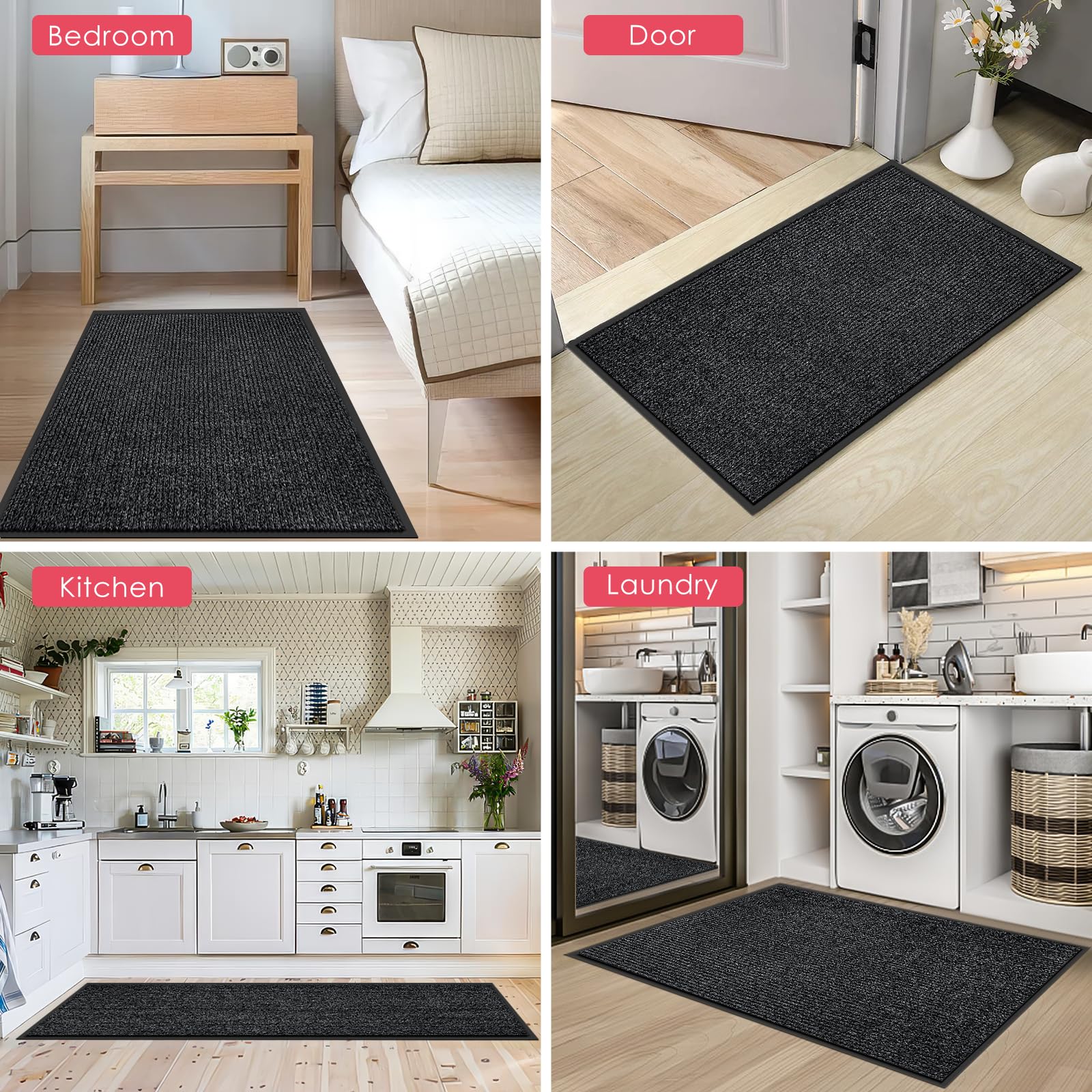 Kuyal Front Door Mat 2'x6' in outdoor entryway setting