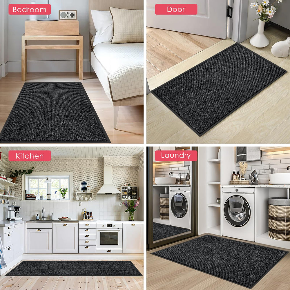 Kuyal Front Door Mat 2'x6' in outdoor entryway setting
