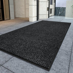 Kuyal Front Door Mat 2'x6' textured PVC backing close-up